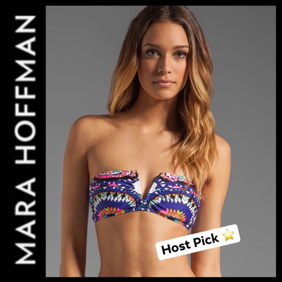 ⭐️SALE⭐️NWOT⭐️HP⭐️ Mara Hoffman Pow Wow V Bikini Top - Picture 2 of 9
